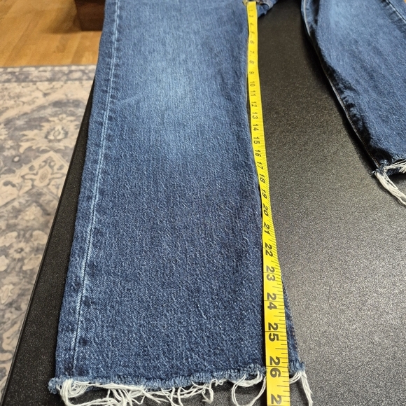 Levi's Women's Wedgie Straight Leg Button-Fly Raw Hem Ankle Jeans - Size 29W-26L - Picture 12 of 16